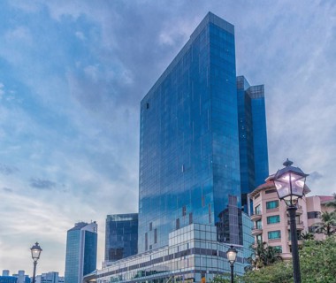 Modern buildings in the center of Singapore