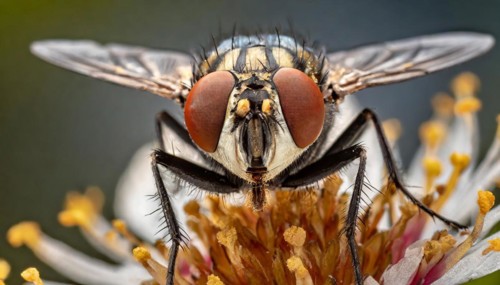 Animals, insect, symbol, close-up of a housefly, Musca domestica, AI-generated, AI generated