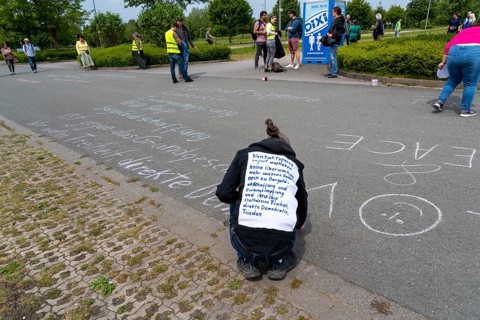 Demonstration against the restrictions in the Corona crisis, anti-vaccination, protest against