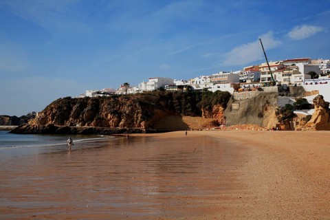 Albufeira beach in the Algarve, Portugal, Europe