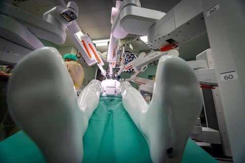 Operating theatre robot HUGO, Dresden, Saxony, Germany, Europe