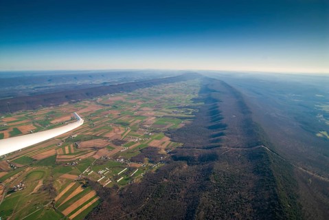 Aerial view, mountains, Appalachian Mountains, Pennsylvania, USA, North America