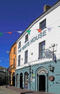 Historic colourful buildings, The White House pub, Kinsale, County Cork, Ireland, Irish Republic,
