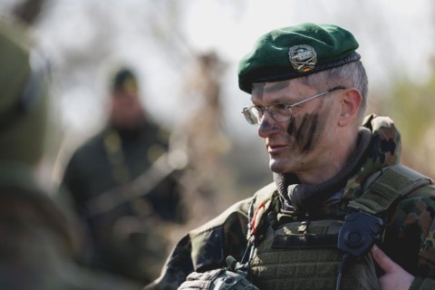 Brigadier General Alexander Krone, Commander NATO Response Force Land Brigade, photographed during