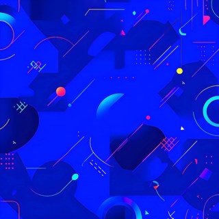 Abstract minimalist illustration theme in vibrant neon color accents symbolizing fun and ease, AI
