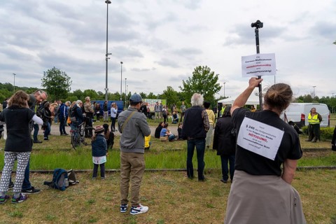 Demonstration against the restrictions in the Corona crisis, anti-vaccination, protest against
