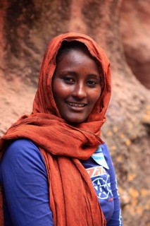 Beautiful, young Ethiopian woman, Ethiopia, Africa