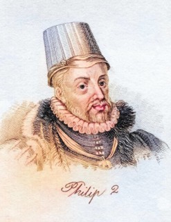 Philip II. 1527-1598 King of Spain 1556-1598 Felipe II. de Espana from the book Crabbs Historical