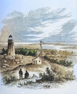 Sandy Hook New Jersey as seen from the lighthouse in the 1870s. From American Pictures Drawn With
