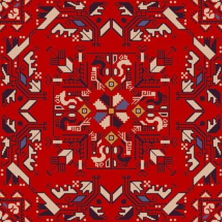Traditional Bulgarian embroidery vector pattern