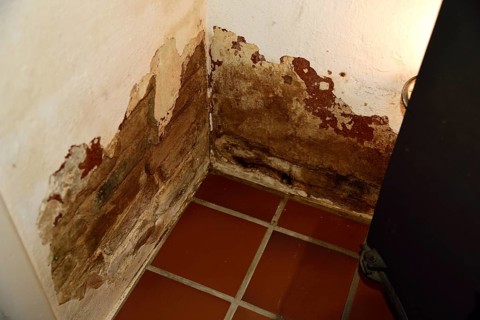 Europe, Germany, old building, wall damage due to chimney sooting, Hamburg, Hamburg, Federal