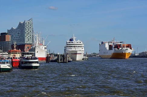 Europe, Germany, Hanseatic City of Hamburg, Elbe, Cap San Diego, Museum Ship, Passenger Ship