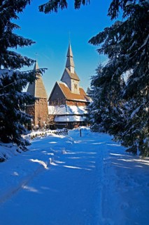 Lower Saxony, Harz, Hahnenklee, Stabholzkirche, Hamburg, Hamburg, Federal Republic of Germany