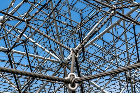 Climbing frame, climbing pyramid, symbolic image network, networking, node, linking