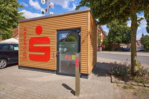 Self-service box at Sparkasse Westmünsterland on Haltener Strasse in the Hausdülmen district,