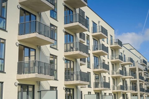 New BUWOG apartment building, Insel Gartenfeld, Heinrich-Hertz-Straße, Haselhorst, Spandau, Berlin,