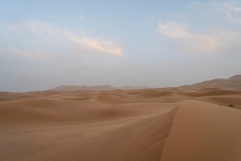 Dunes in the desert, Erg Chebbi, Sahara, Merzouga, Morocco, Africa