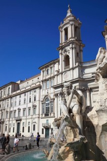 River God of the Ganges at the Fountain of the Four Rivers, Fontana dei Quattro Fiumi, Church of