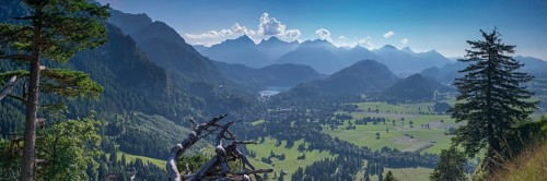 Neuschwanstein Castle, Hohenschwangau near Füssen, Ostallgäu, Allgäu, Bavaria, Germany, Europe