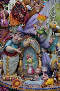 Falla figures at the Fallas festival, Valencia, Spain, Europe