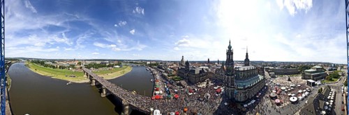 Dresden Old Town for the city festival