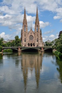 Église Saint-Paul on the Ill, Calvinist church, Strasbourg, Département Bas-Rhin, Alsace, France,