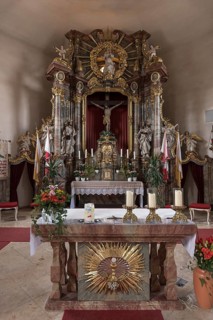Altar of St. James the Elder, built 1757-1792, Viereth-Trunstadt, Lower Franconia, Bavaria,