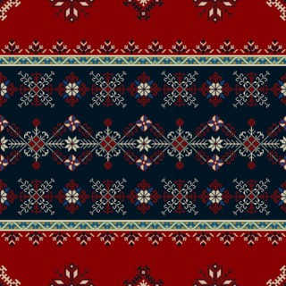 Traditional Latvian embroidery seamless pattern, vector illustration