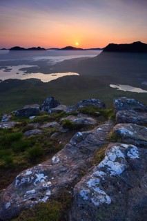 View of Suilven and Cul Mor, Sutherland, Scotland, Great Britain