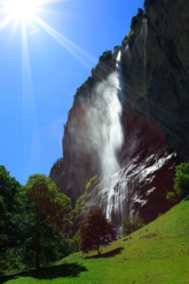 Staubbach Falls, Bernese Oberland, Switzerland, Europe