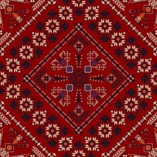 Traditional Latvian embroidery seamless pattern, vector illustration