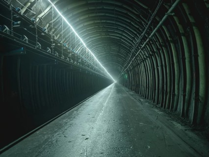 Tunnel section in construction lot H41 in the Sill Gorge, Brenner Base Tunnel, Tyrol, Austria,