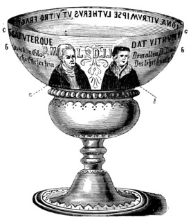 Jonas glass with protraits of Luther (left) and Jonas (right), texts with verses by Martin Luther,