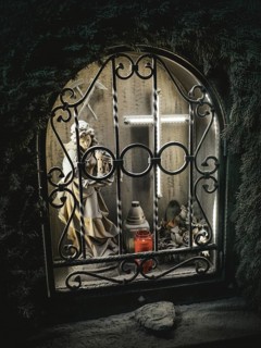 Niche for St Barbara, patron saint of miners, in construction lot H53, Brenner Base Tunnel, Wolf,
