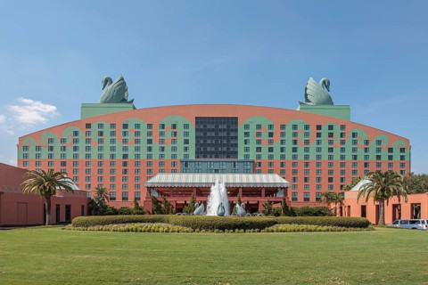 Exterior of the Swan Resort Hotel in Walt Disney World, Orlando, Florida, USA, United States of