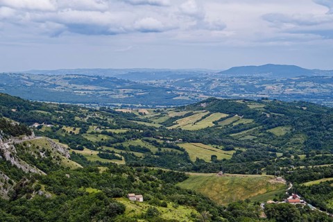 Landscape near Roccamandolfii in the Isernia region. Molise, Italy, Southern Europe, Europe