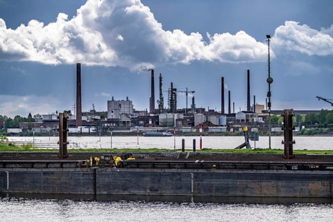 The Venator chemical plant in Duisburg-Homberg, on the Rhine, currently about half of the employees