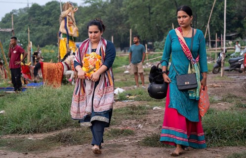 Devotees carries the Ganesha idol to immerse in the Brahmaputra river, during Ganesh Chaturthi
