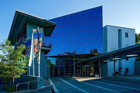 Casino, casino, modern architecture by Alexander Freiherr von Branca, Bad Wiessee am Tegernsee,