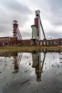 Shaft of the former Schlägel & Eisen coal mine, Shaft 3/4/7, Herten, North Rhine-Westphalia,