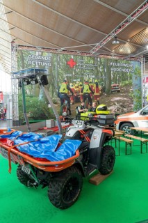 DRK quad for off-road rescue, for accidents in difficult-to-access areas, Interschutz 2022 trade