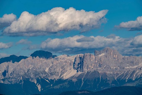 Alps, mountain panorama, rose garden group above the Etschtal valley, South Tyrol, Italy, Europe
