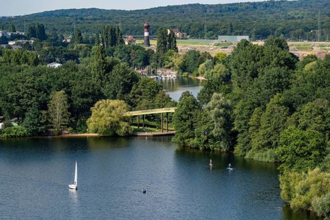 The Sechs-Seen-Platte, a local recreation area in the south of Duisburg, near the Wedau district, 6