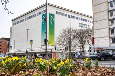Galeria Kaufhof department stores' in the city centre of Duisburg, on Düsseldorfer Straße, is