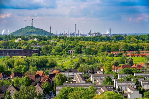 View from the Rungenberg spoil tip over the Buer district