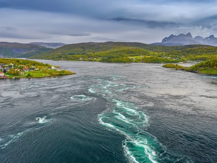 Saltstraumen, Salten, tidal stream, Saltfjord, Bodo, Norway, Europe