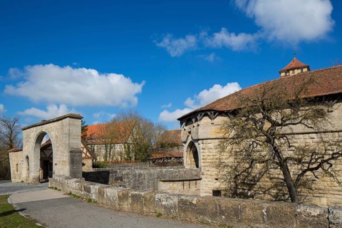 Spitalbastion or Spitalbastei, Rothenburg ob der Tauber, district of Ansbach, Middle Franconia,