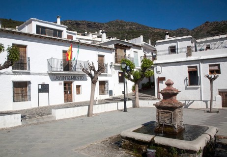Houses in the village of Bubion, High Alpujarras, Sierra Nevada, Granada province, Spain, Europe