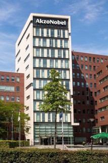 Modern architecture Akzo Nobel offices, Amersfoort, Netherlands