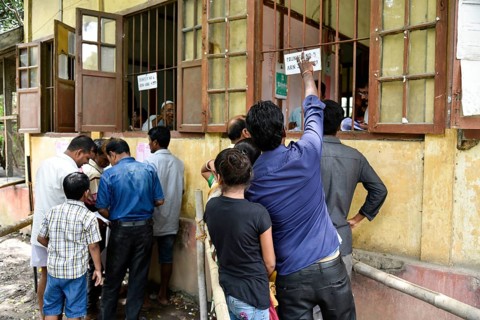 Final Draft of National Register of Citizens of India (NRC) released on July 30, 2018. People wait